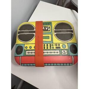 EUC All Boxed Up Eco Friendly Retro Radio Lunch Box Food Storage Container READ